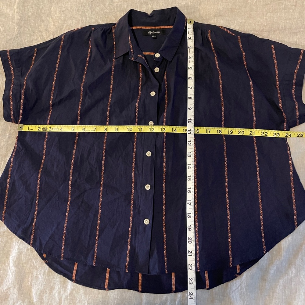 Madewell Navy Hilltop Shirt - Picture 6 of 8
